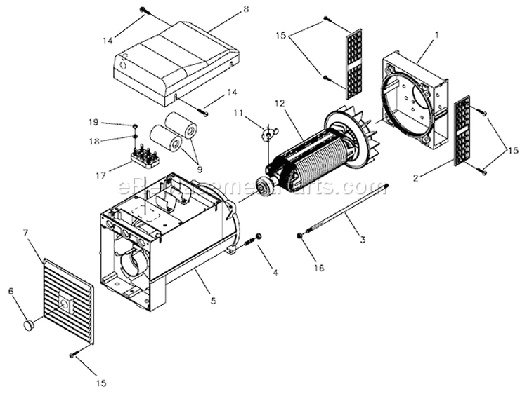 Page A Diagram and Parts List for 1647-0  Briggs and Stratton Generator